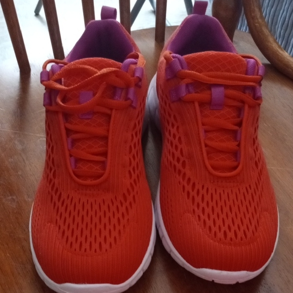 *Comfortview Orange and Purple Sneakers size 9 1/2
